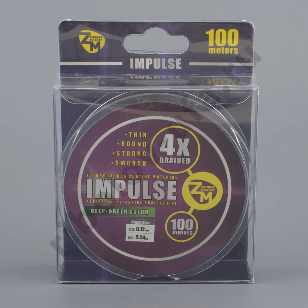 Шнур плетёный Zander Master Impulse x4 deeper green, 100м, 0.18мм
