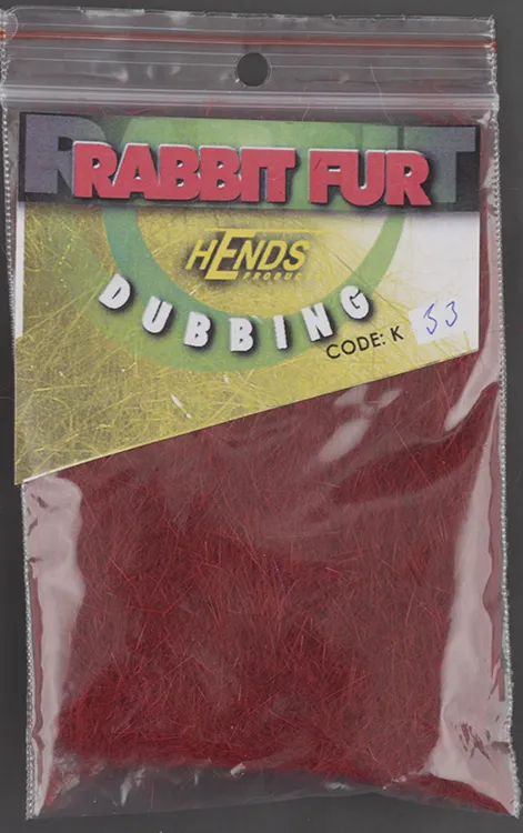 Даббинг Hends Rabbit Fur Dubbing Vine Red Dk Hnd K-33