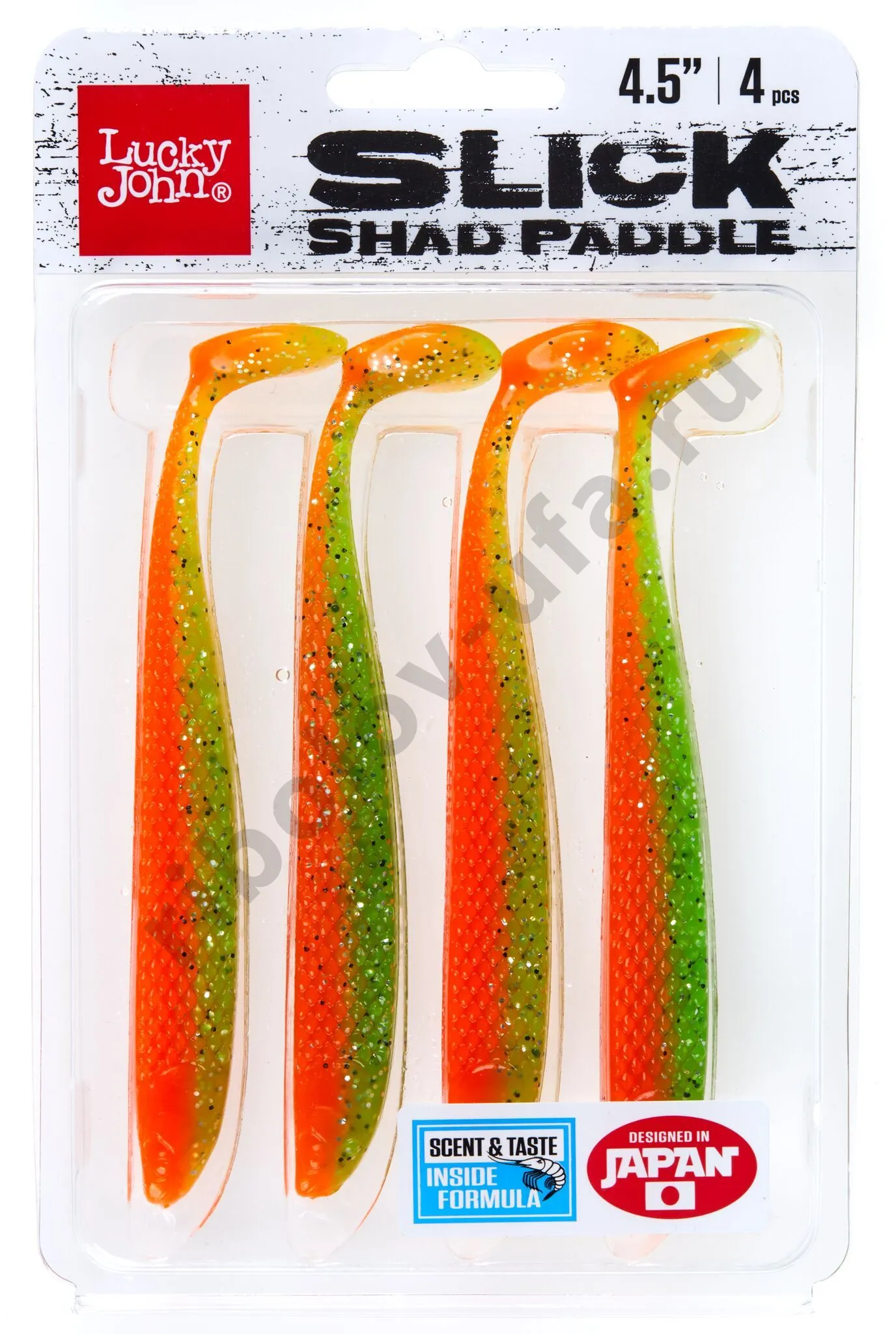 Силиконовая приманка Lucky John 3D Series Slick Shad Paddle 4.5in 11,4см / Z12