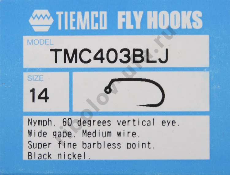 Крючки Tiemco TMC403BLJ #14 (100 шт)