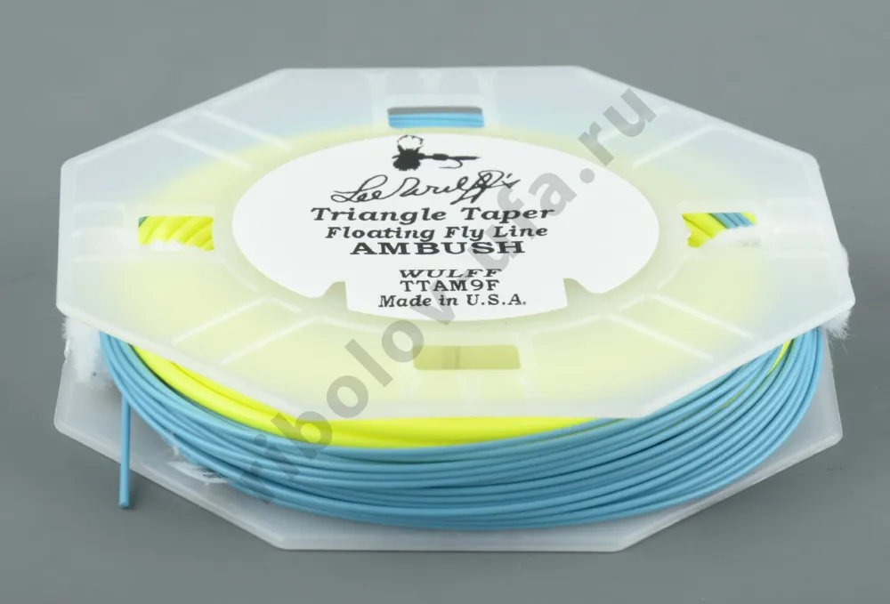 Шнур нахлыстовый Royal Wulff J-3 Triangle Taper Floating Ambush Lime Green/Blue TTAM5F