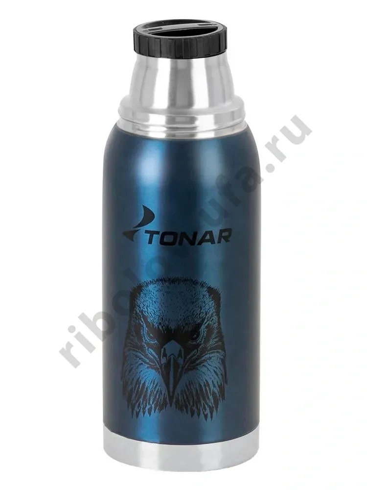 Термос Tonar 1.0л HS.TM-054S-BE Орел с ситечком синий (2 крышки-кружки)