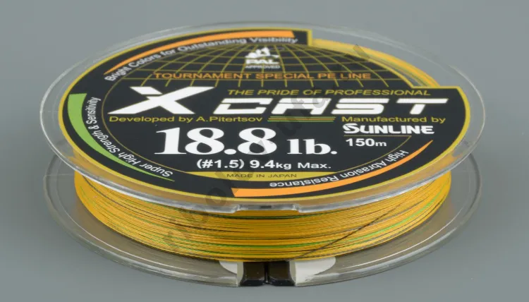 Шнур плетёный Sunline X Cast, 150 м, Orange/Green, #0.6, 0.128 мм, 8.2Lb, 4.1 кг