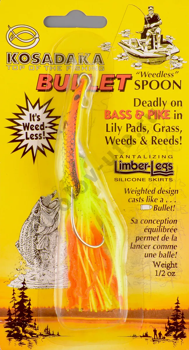 Блесна колебалка незацепляйка Kosadaka Bullet spoon 14гр цв. С108