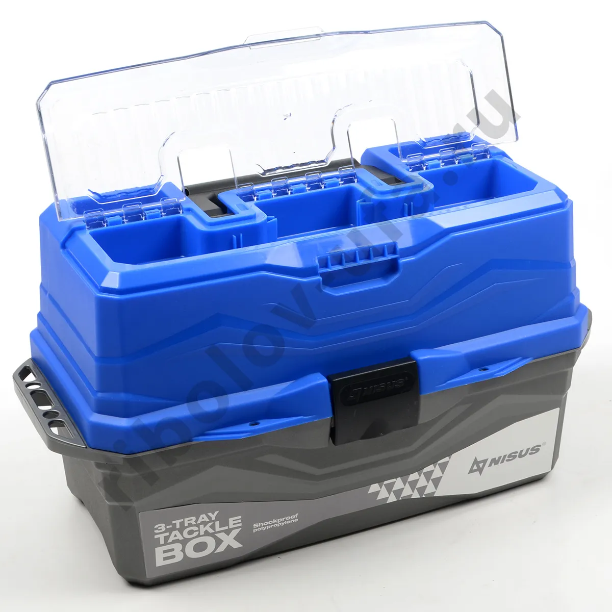 Ящик рыболовный Nisus Tackle Box 3-х полочный, цв. синий