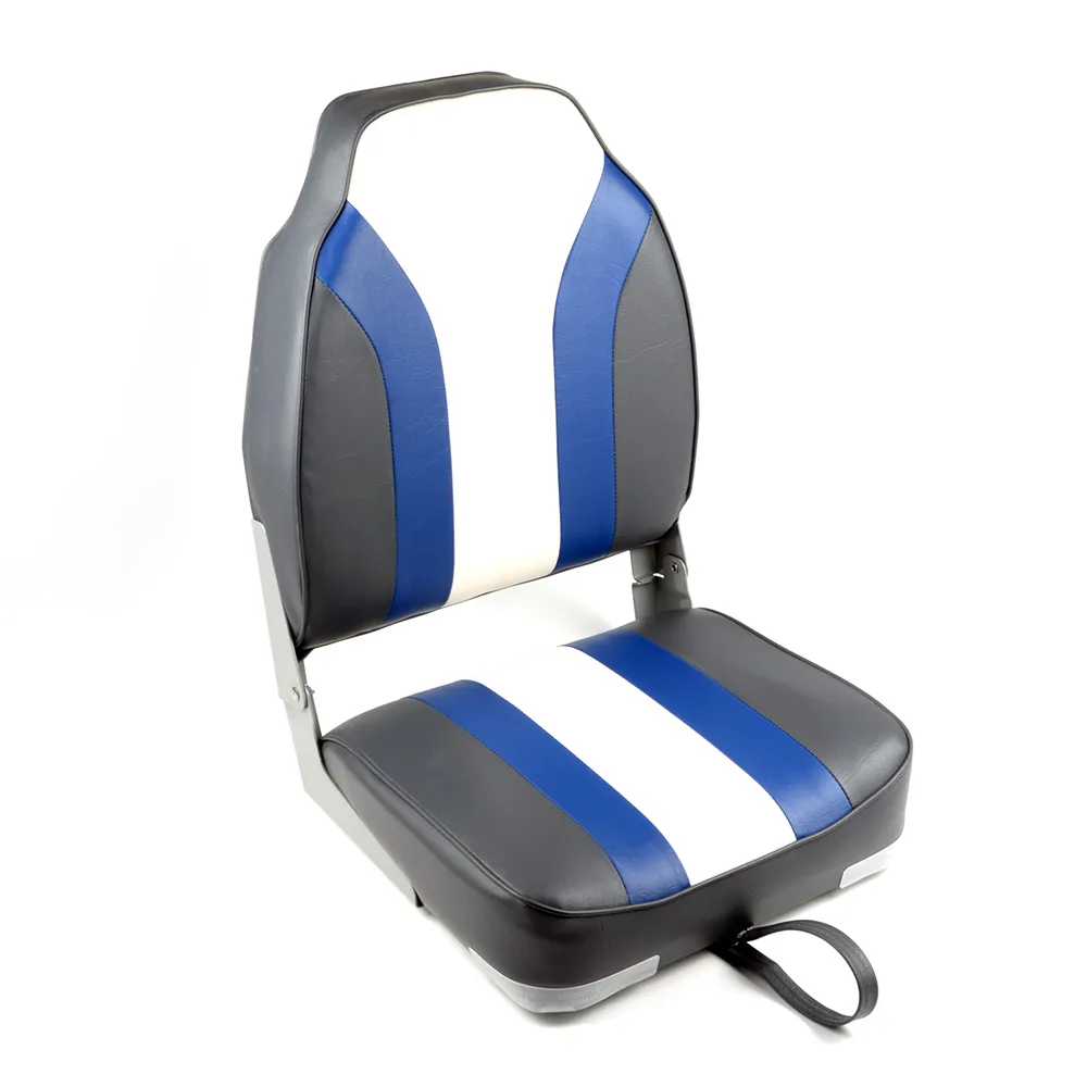 Кресло в лодку Highback Rainbow Boat Seat - угольный/синий/светло-серый