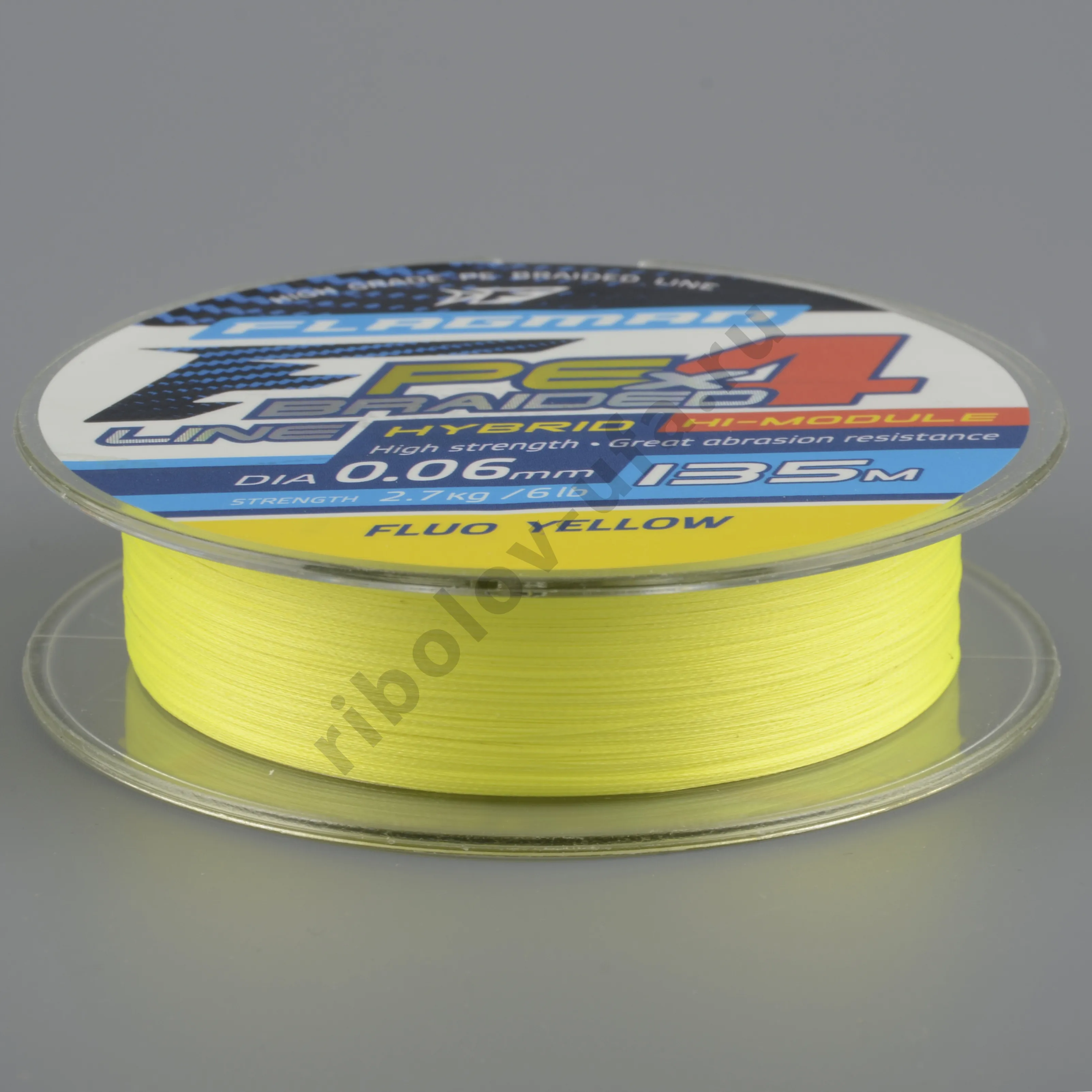 Шнур Flagman PE Hybrid F4 Feeder 135м FluoYellow 0,06м 2.7кг