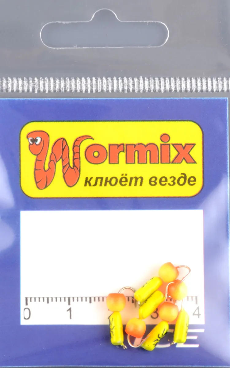 Мормышка Wormix материал WCP 2 Столбик лимон d.2,5мм 0,5гр 