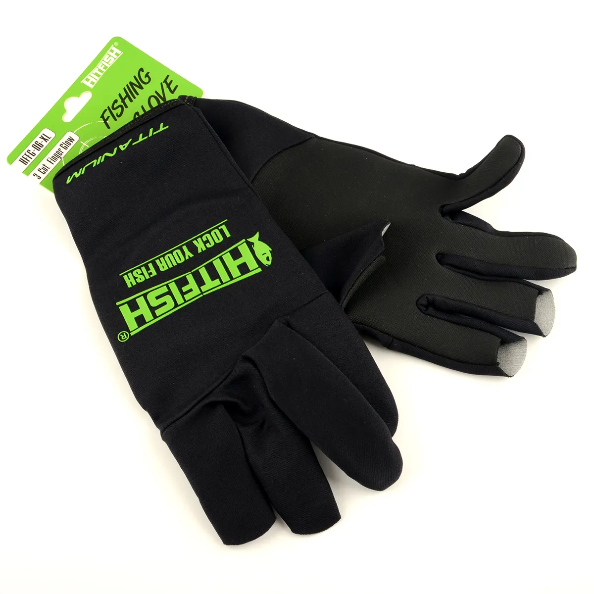 Перчатки спиннингиста Hitfish Glove-06 р: L цв. Зеленые 