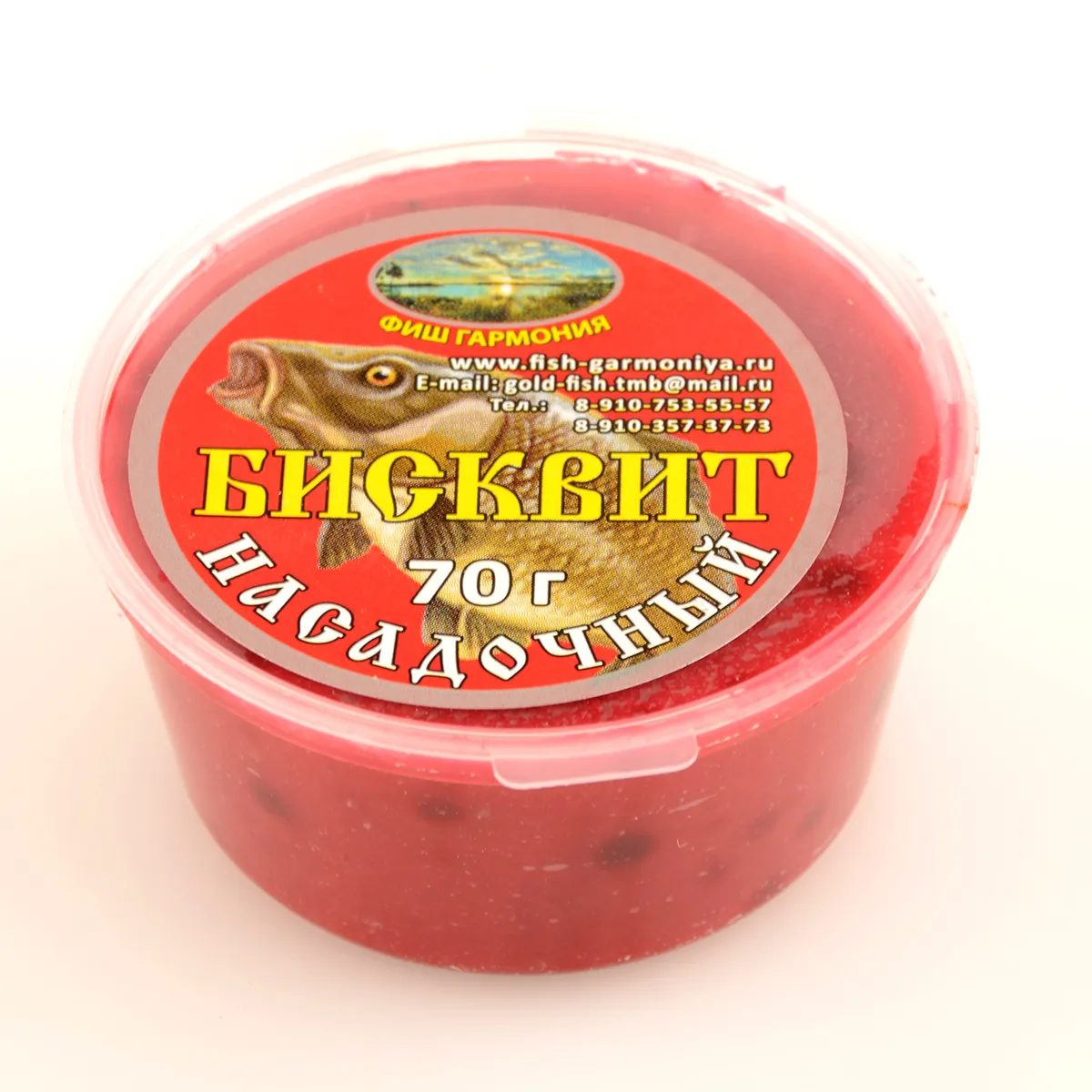 Тесто бисквит насадочный Фиш Гармония Клубника 70г