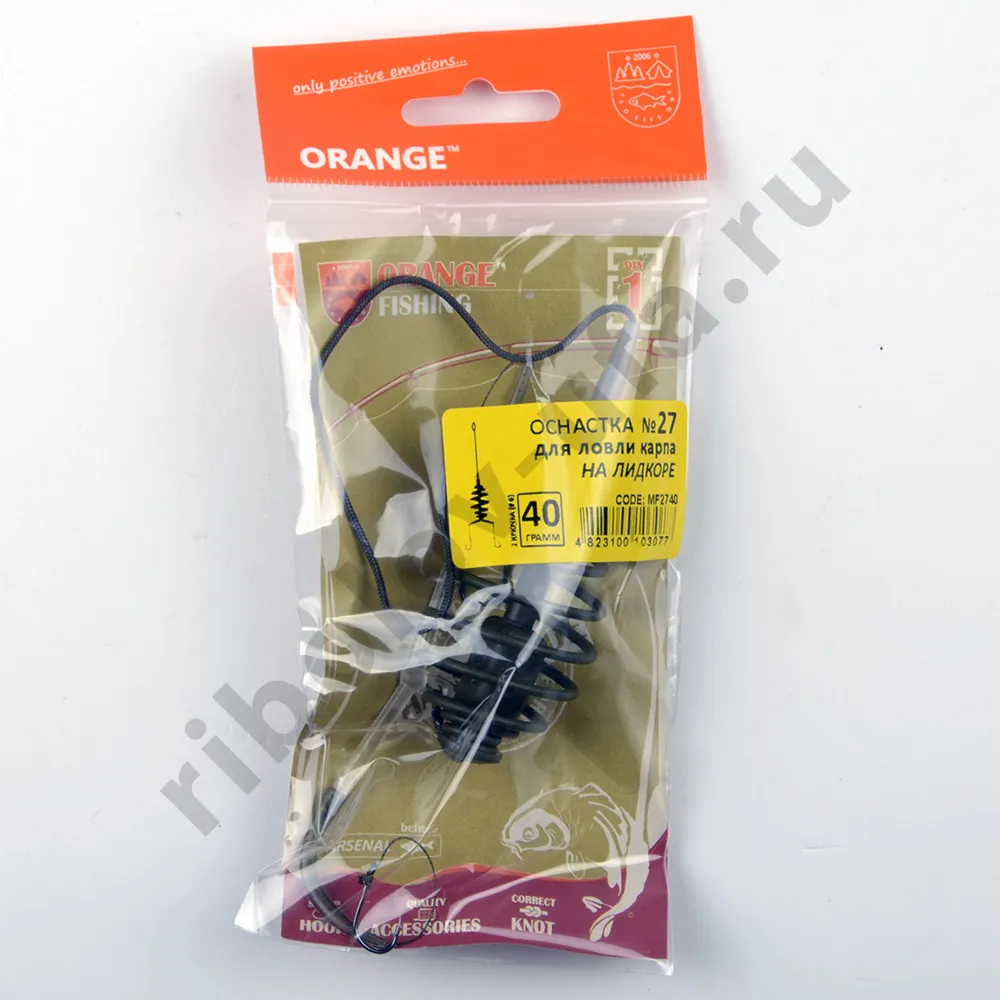 Монтаж карповый Orange #27 Spring Leadcore, 40гр