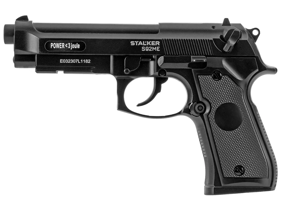 Пистолет пневм. Stalker S92ME, кал 4,5мм. 12г СО2, металл, 120 м/с (Beretta 92)