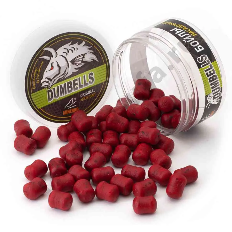 Бойлы Minenko Dumbells 14х20мм Strawberry (насадочные)