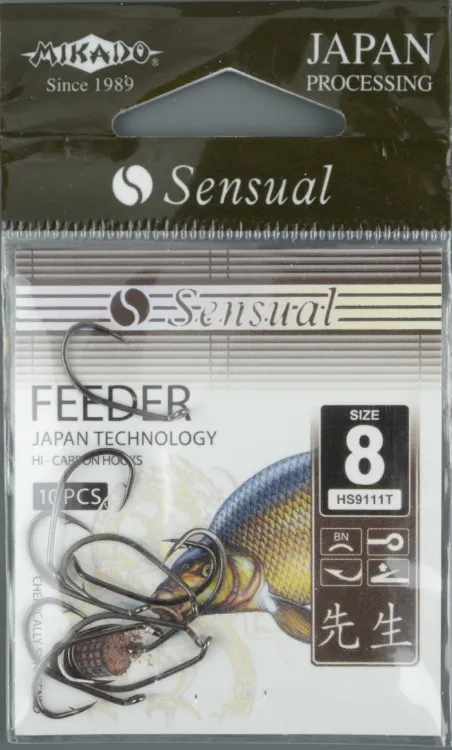 Крючки Mikado - Sensual - Feeder 9111T № 8 BN (с ушком)