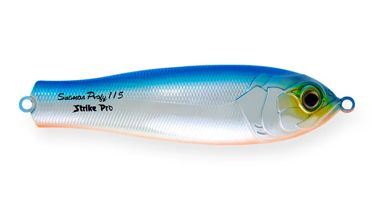 Блесна Strike Pro Salmon Profy 90CD шумовая 22гр, незац. двойник кр.Owner  PST-03CD#626E