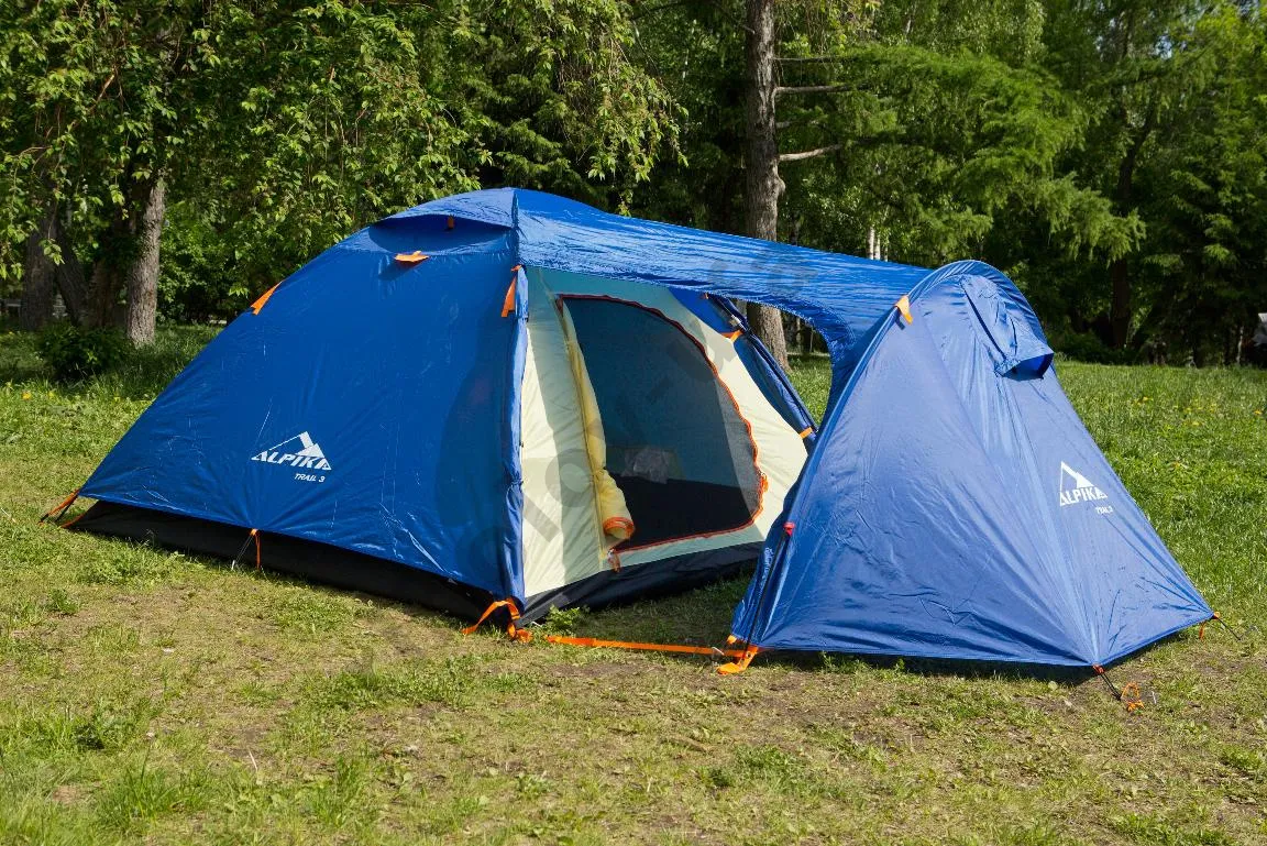 Палатка Alpika Trail-3 alu, 3-х местная, с алюминиевыми стойками