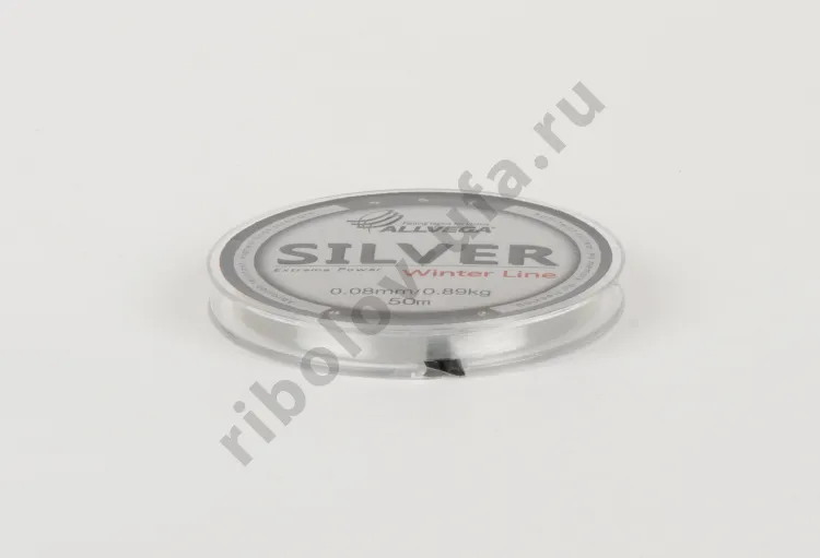 Леска Allvega Silver 50м 0,08мм 0,89кг серебристая