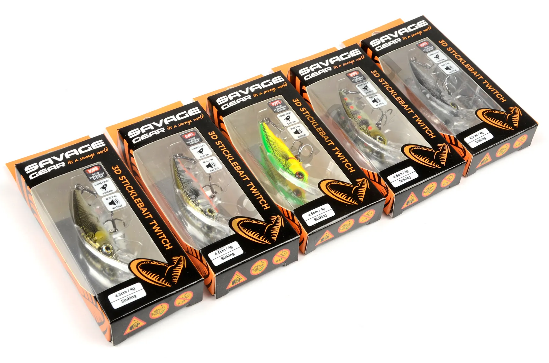 Воблер Savage Gear 3D Sticklebait Twitch 4.5, ayu green silver