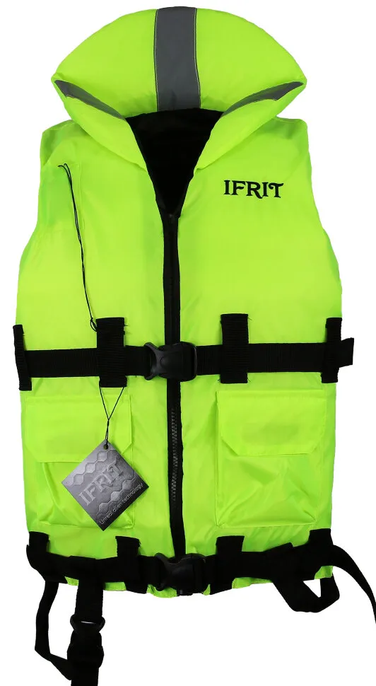 Жилет спасательный Ifrit 140 Люм. лайм, р. XXXL 140кг ЖС-407