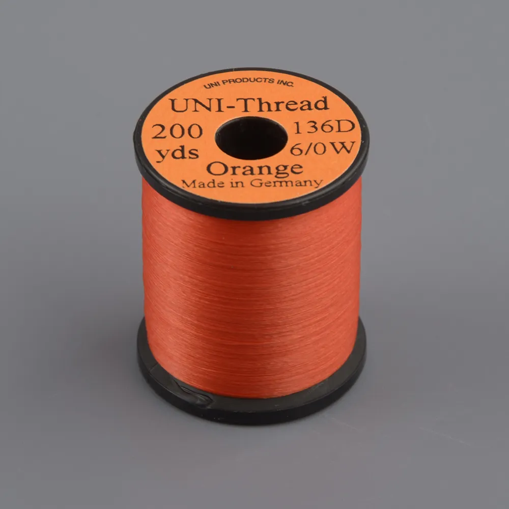 Монтажная нить Uni Thread 6/0 200y Orange (вощеная)