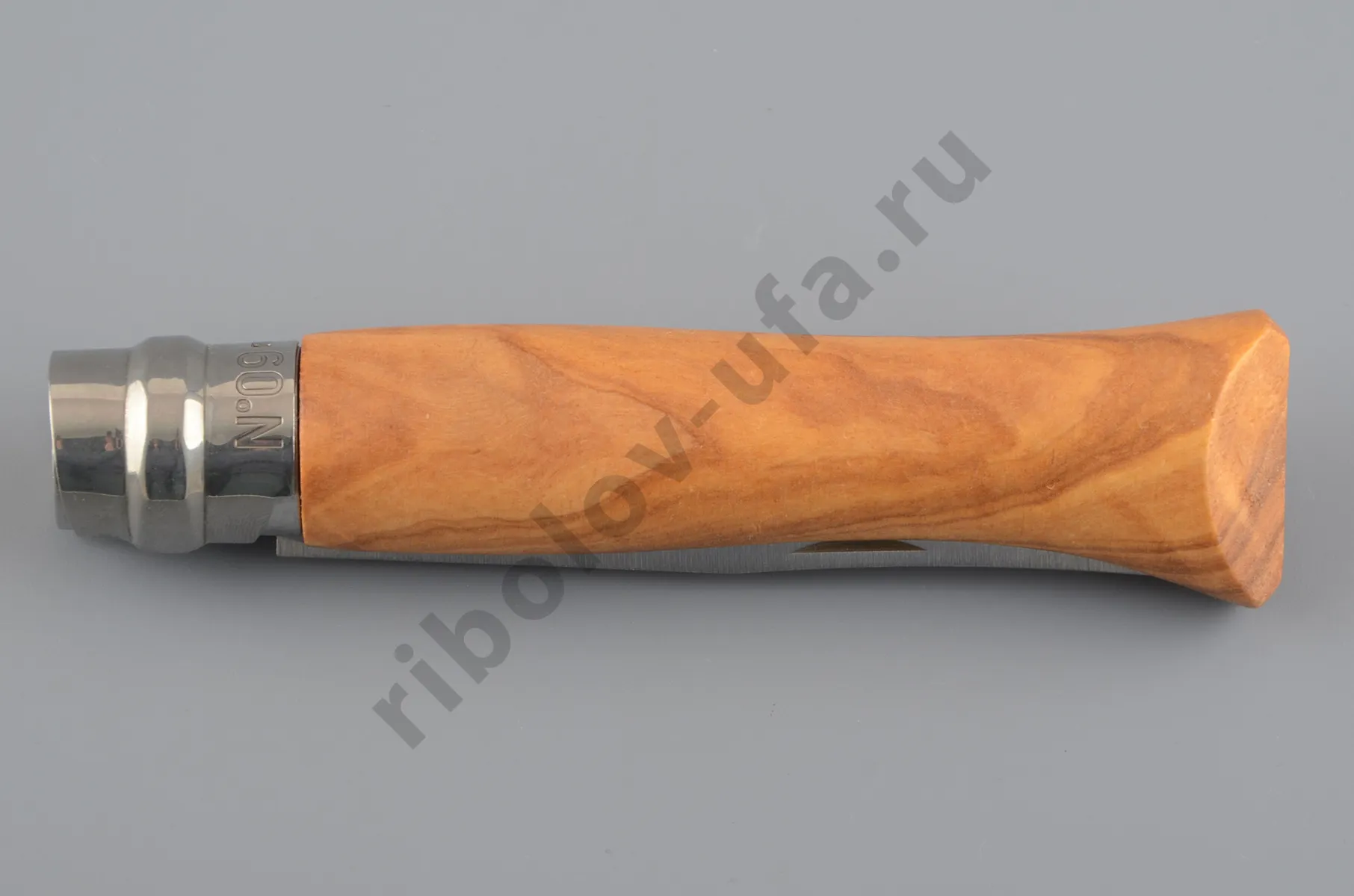 Нож Opinel 9 нержавеющая сталь, рукоять из оливкового дерева в картон.коробке