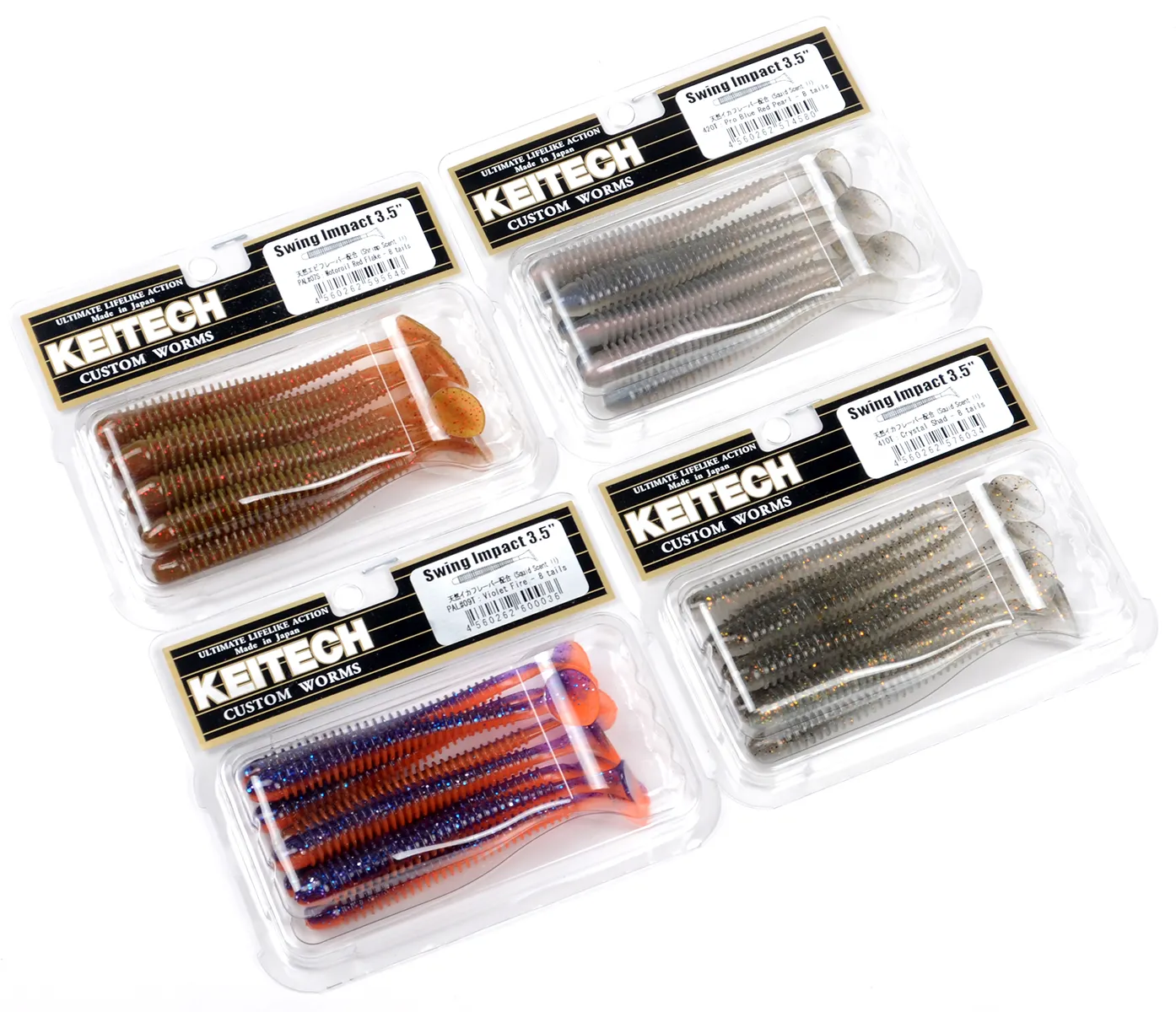 Силиконовая приманка Keitech Swing Impact 3.5 inch 8.8см 3.3гр (8шт/уп) # EA 03 Grape