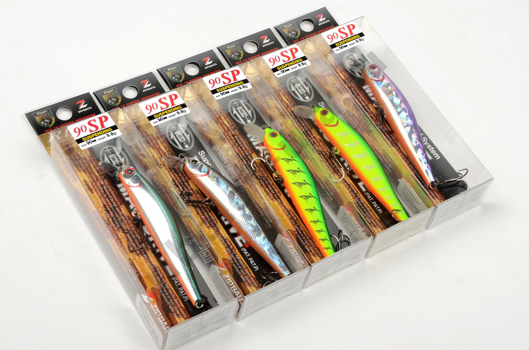 Воблер Zipbaits Rigge 90SP, 90 мм, 9.8 гр., суспенд., загл. 0.5-1.3 м, цвет № 101M