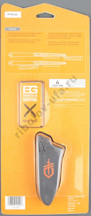 Нож Gerber Bear Grylls Compact Fixed Blade, Black, FE, блистер 1910514A