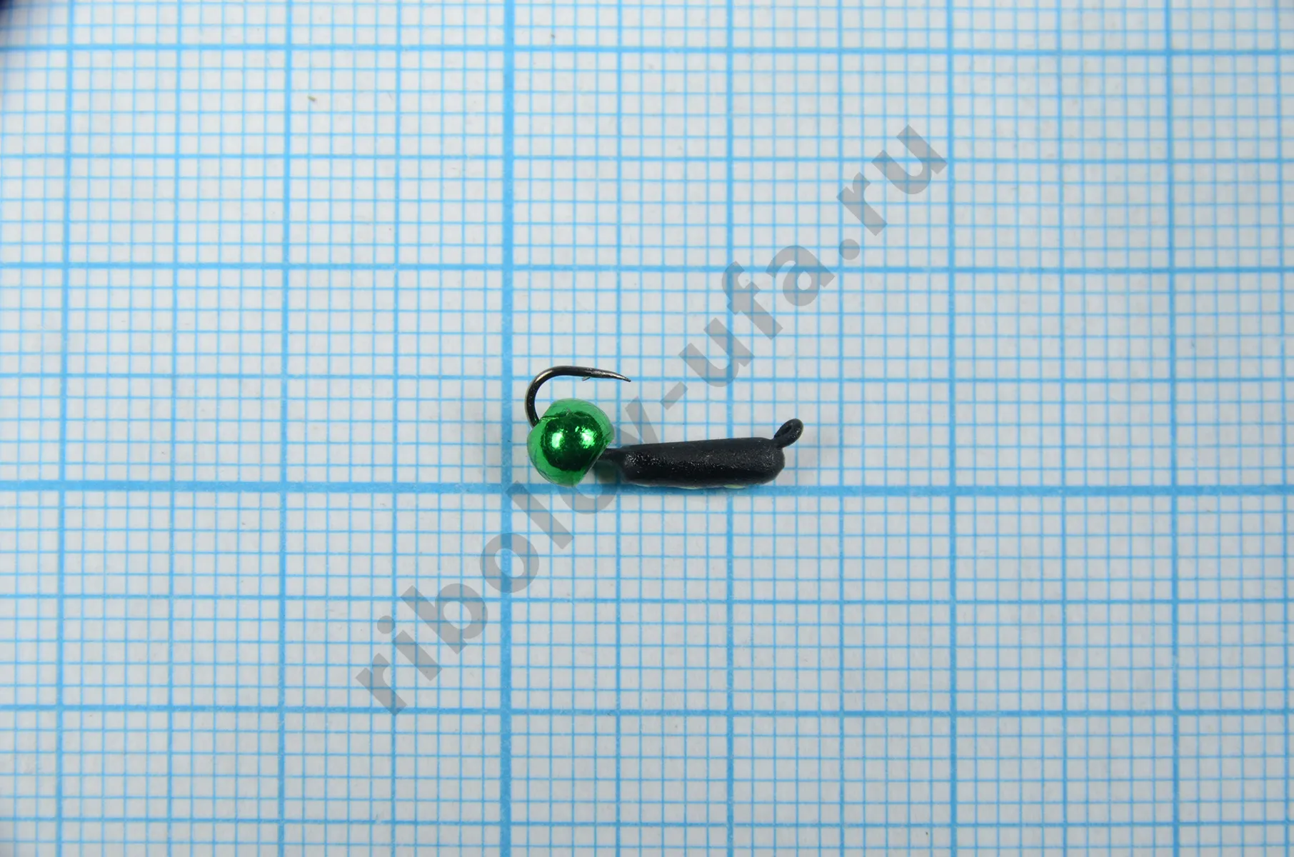 Мормышка Владимирский вольфрам Гвоздик с латунным колокольчиком Metallic Green 2мм 0,5г