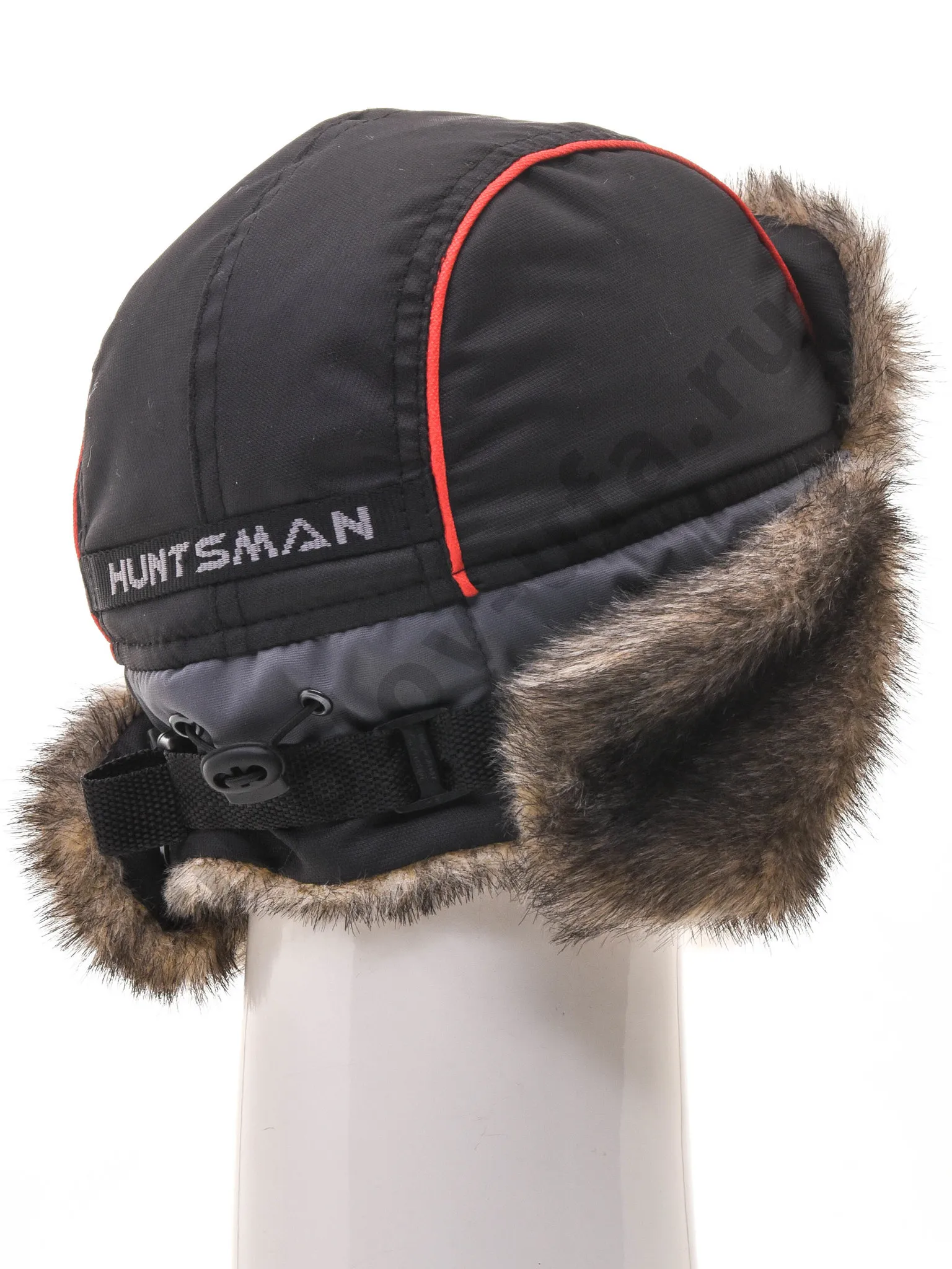 Шапка-ушанка Huntsman Siberia цв. Хаки/черный, тк.Breathable р. 58-60 иск. мех Волк