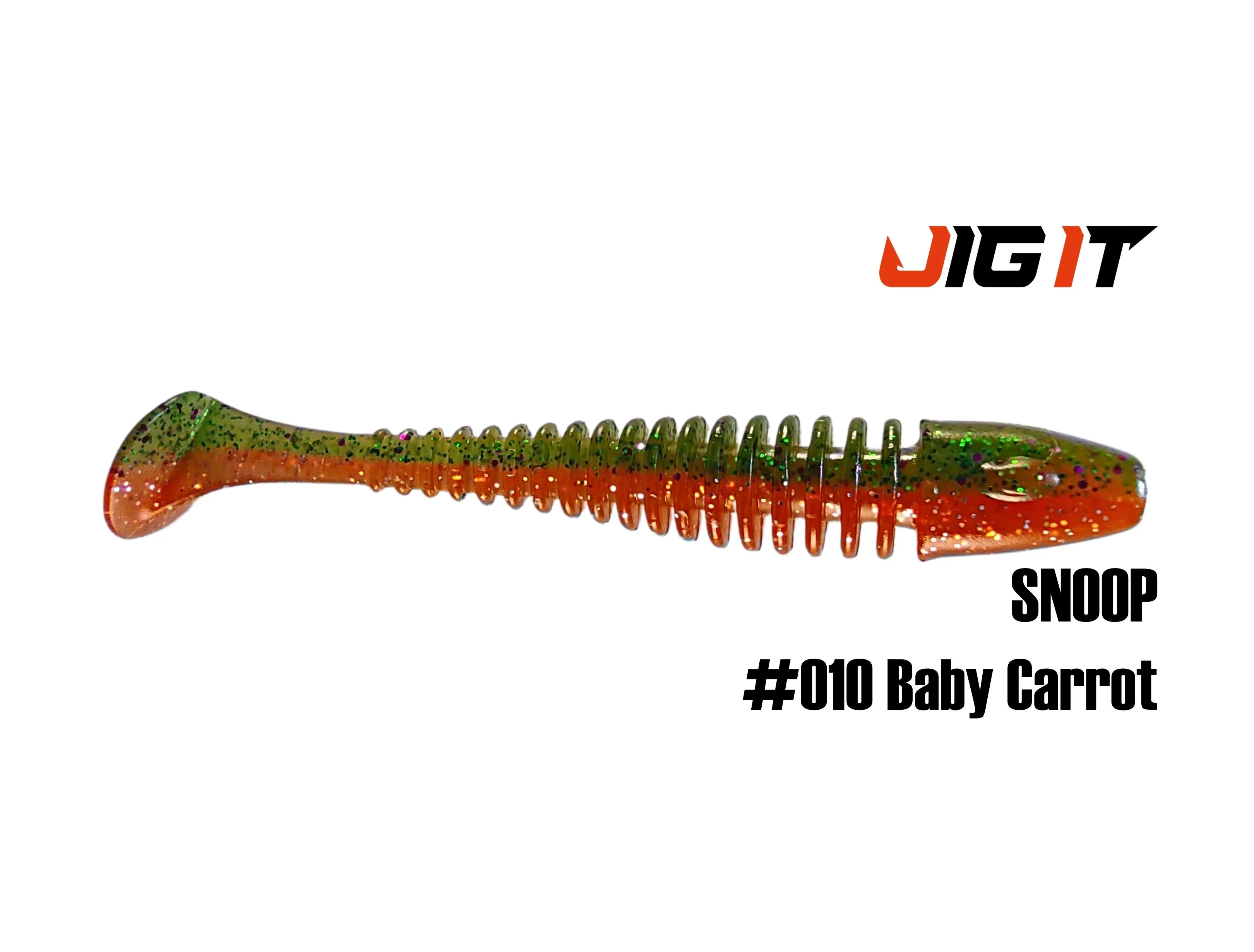 Силиконовая приманка Jig It Snoop 4in, 10см 6гр цв. 010 кальмар (6шт/уп)