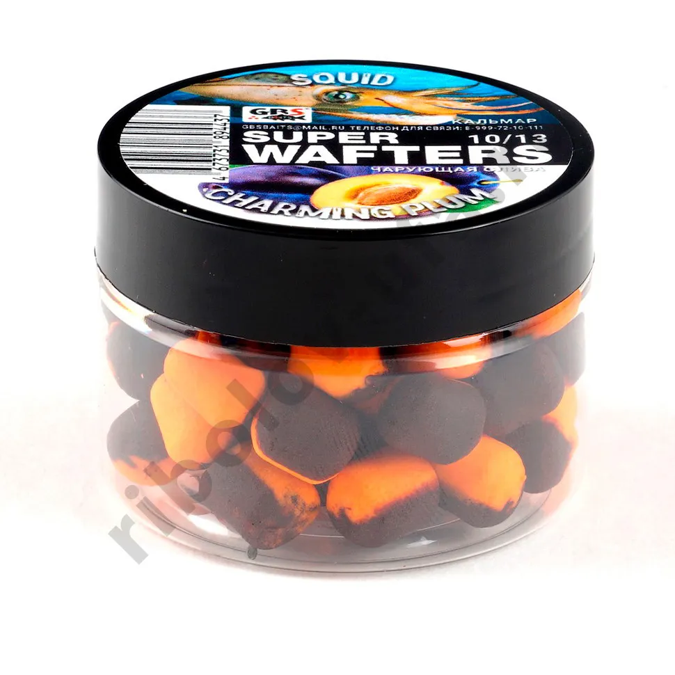 Вафтерсы (wafters) GBS нейтральной плавучести 10x13мм Кальмар и Чарующая Слива