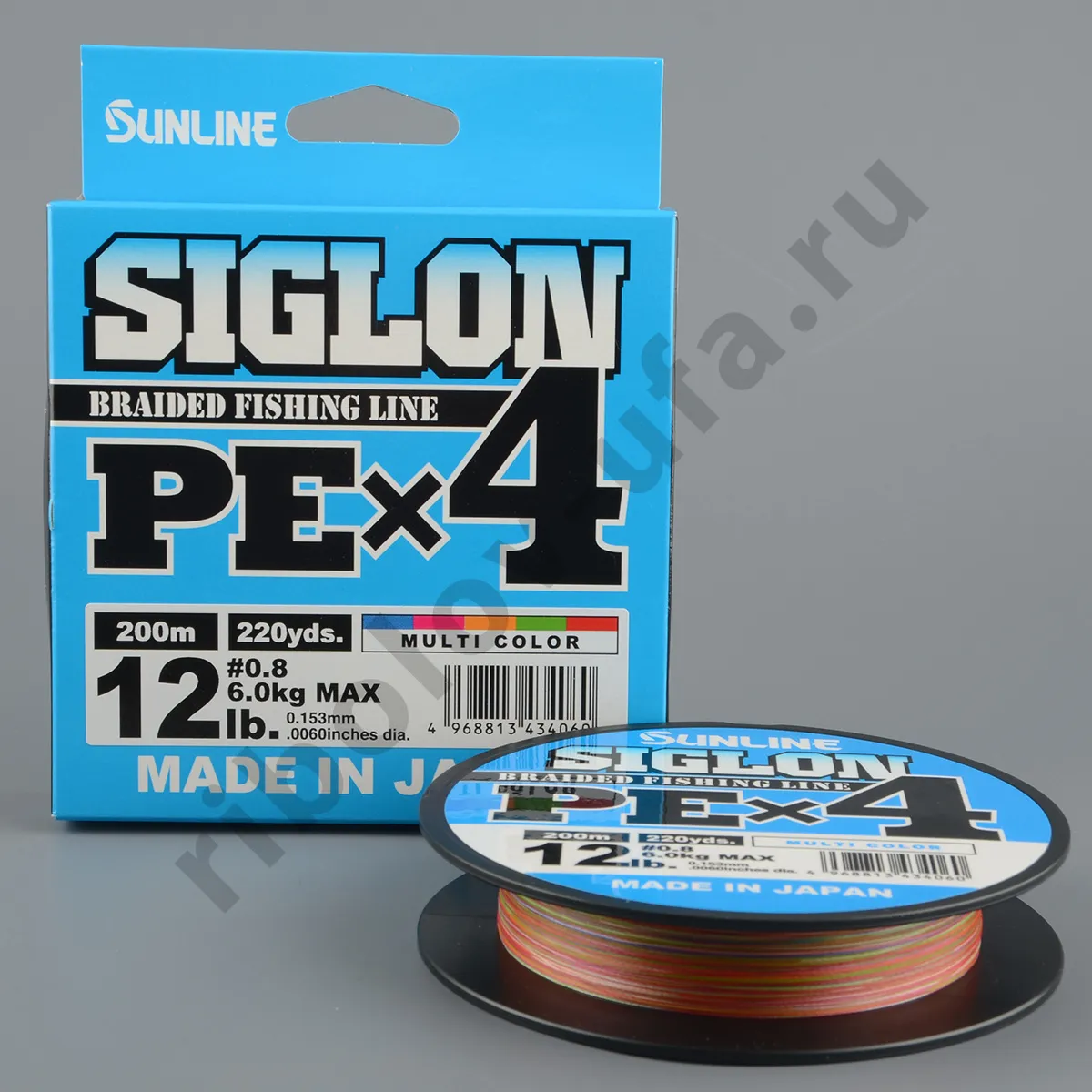 Шнур плетёный Sunline Siglon PEx4 150m Multicolor #0.8/ 12lb