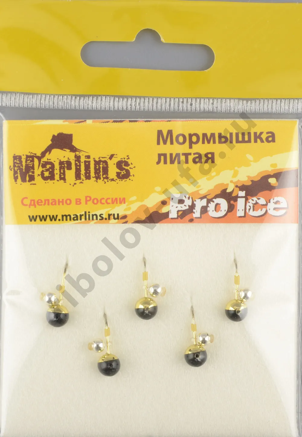 Мормышка литая Marlins Шар 5мм (0,69гр) бусина золото-серебро 7000-323