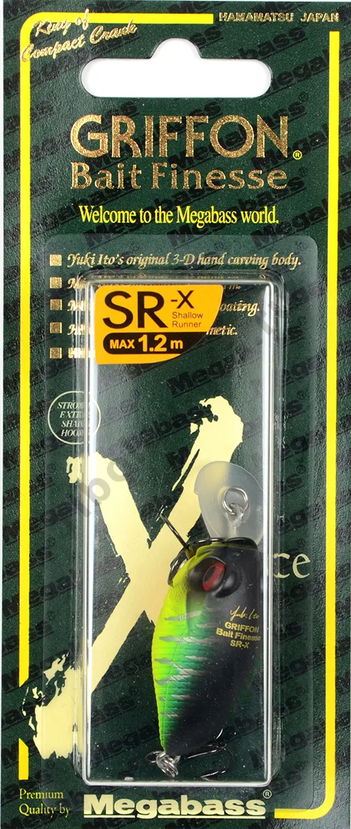 Воблер Megabass Bait Finesse SR-X Griffon 38мм 5,3гр 0-1,2м (Mat Tiger)