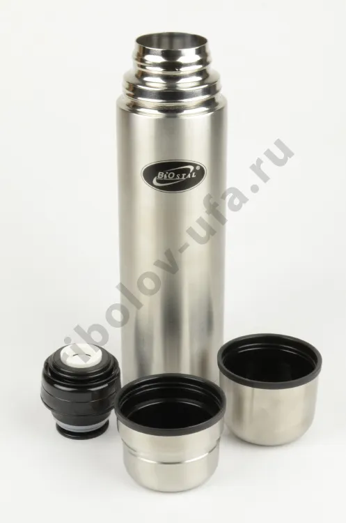 Термос Biostal узк. горло с 2-я чашками 1,0л (NB-1000К2)