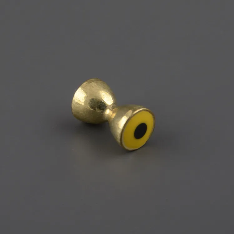 Латунные глаза Fly-Fishing со вставками (10 шт) 1/4  6.3мм GOLD/YELLOW