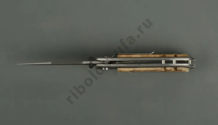 Нож складной Kosadaka N-F37W 20.5/12.0 см, дамасский, с деревянной накладкой