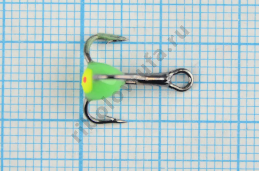 Тройник Dag Master Капля с глазком Зеленый с кр.Mustad №10 UF