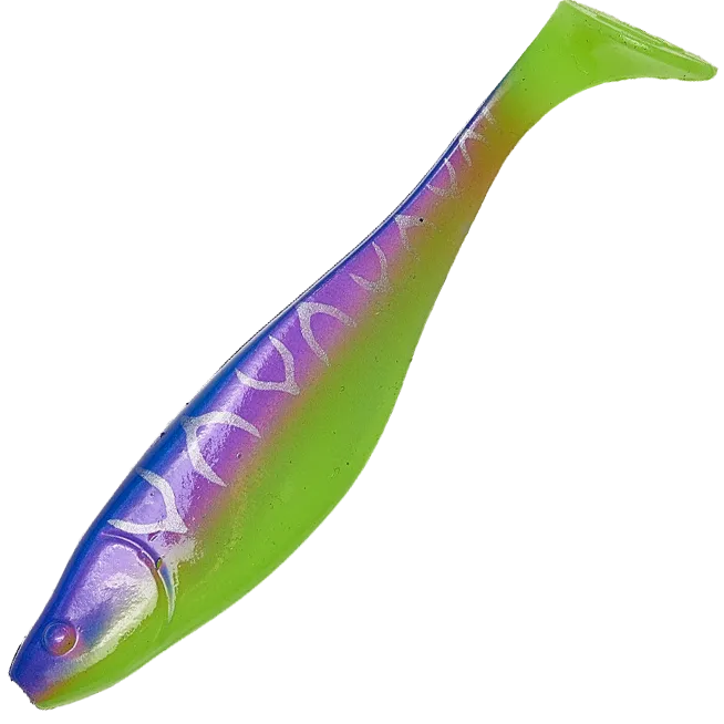 Силиконовая приманка Narval Commander Shad 12cm #050-Acid Pluml (4шт/уп)