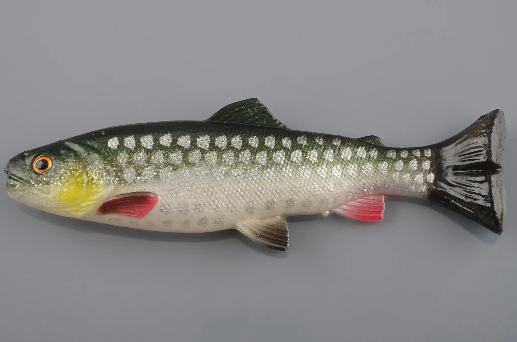 Силиконовая приманка Savage Gear 3D Craft Trout Pulsetail 16 53g  # Green Silver 71838