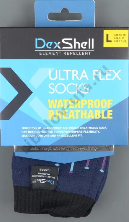 Носки водонепроницаемые Dexshell Ultra Flex DS653NVYJAC р.L (43-46)