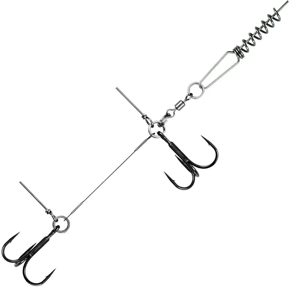 Оснастка титановая стингер Vido со спиралью Jig Spring Soft Baits, размер L