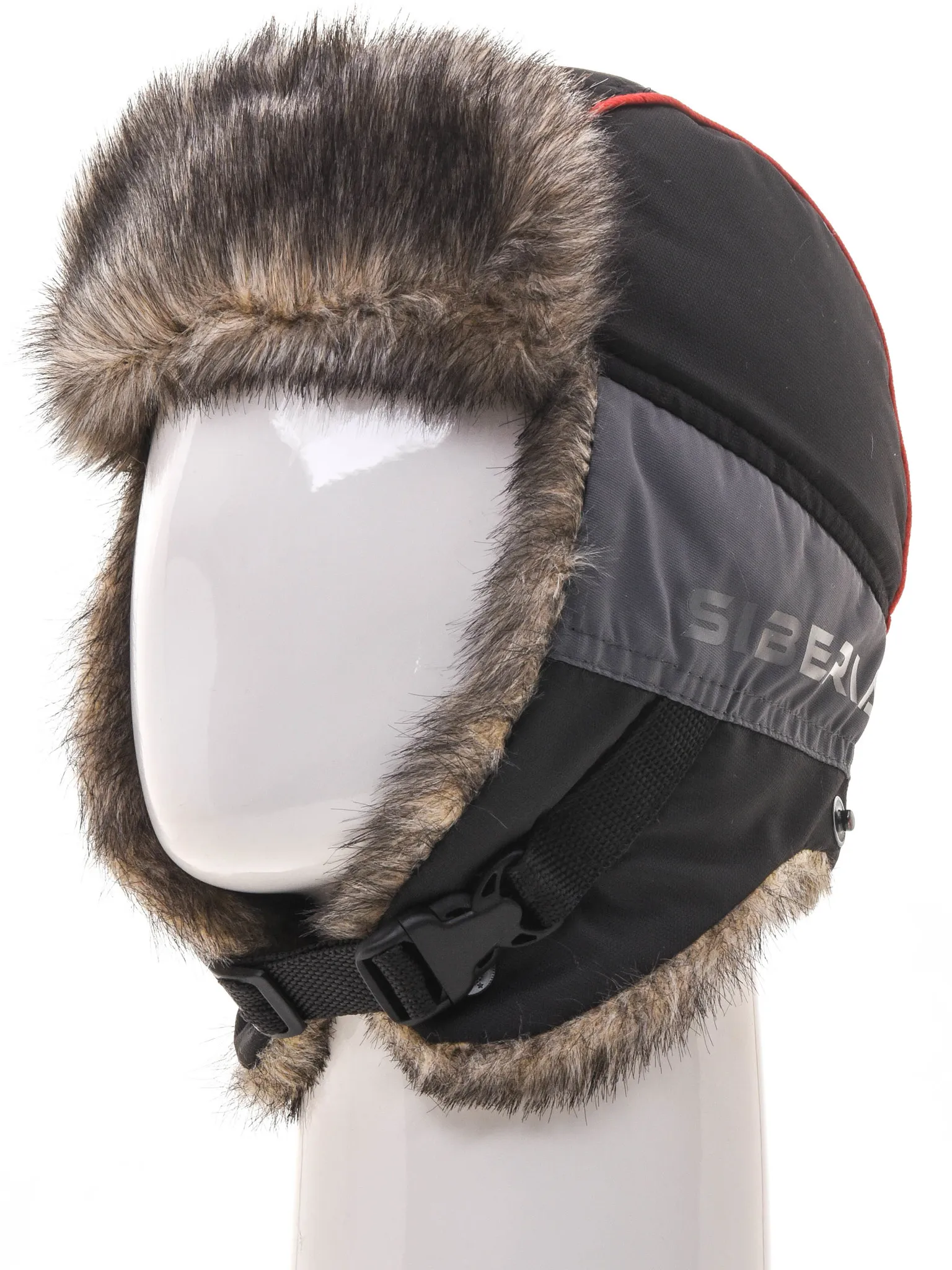 Шапка-ушанка Huntsman Siberia цв. Хаки/черный, тк.Breathable р. 58-60 иск. мех Волк