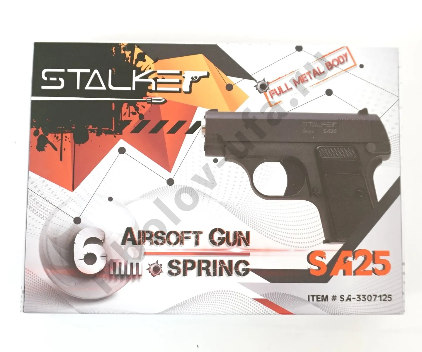 Пистолет пневм. Stalker SA25 Spring, кал 6мм, металл (Colt Model 1908)
