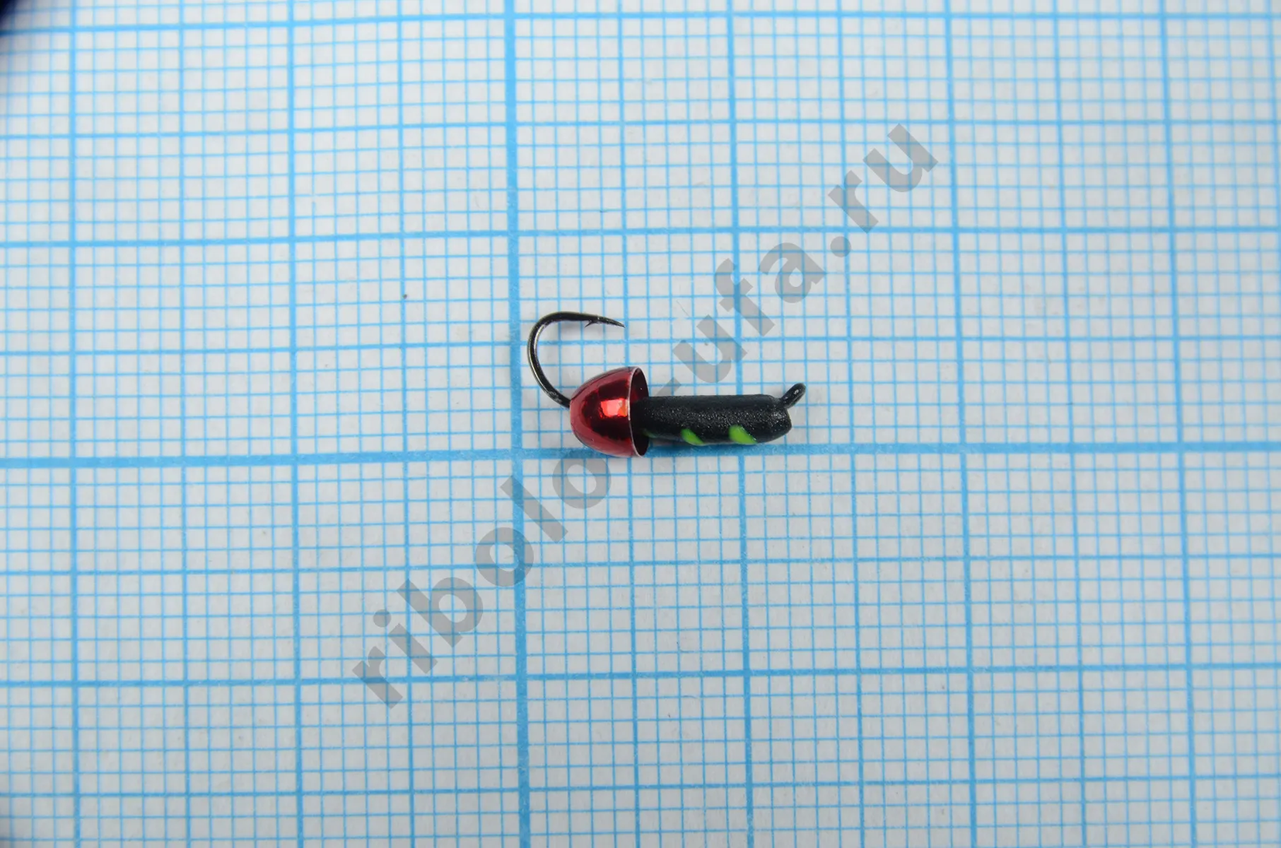 Мормышка Владимирский вольфрам Гвоздик с латунным колокольчиком Metallic Red 2мм 0,5г