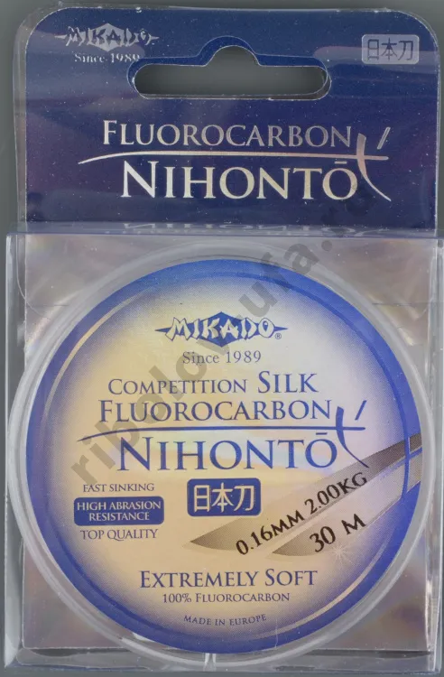 Леска Mikado Nihonto Fluorocarbon Silk 0.18 мм, 30 м
