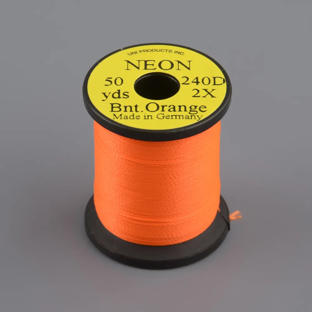 Монтажная нить Uni Neon супер-яркая 1/0 2x Burnt Orange 50y
