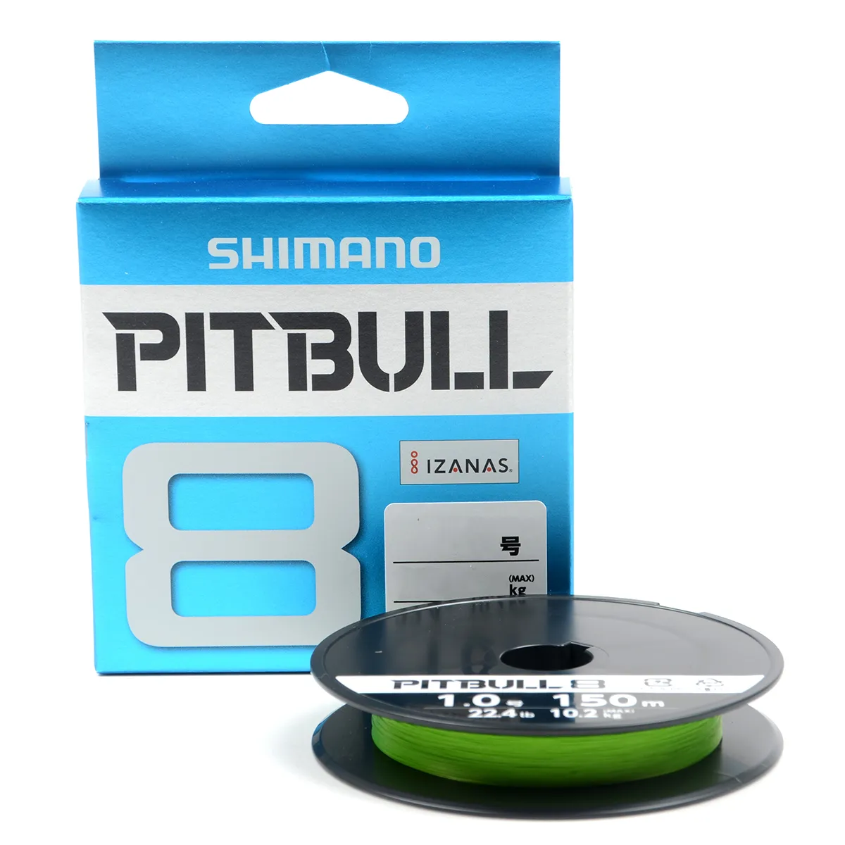 Шнур плетёный Shimano Pitbull 8PE 150м # 1,0 22,4Lb 10,2 кг chartreuse