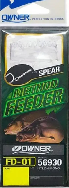 Крючок с поводком Owner 56930 FD-01 Spear №16 - 0,18мм